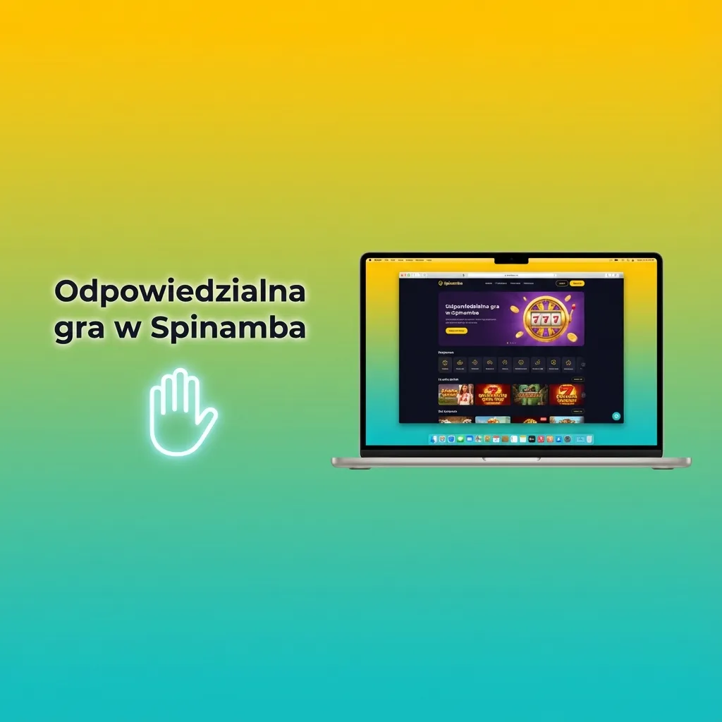 Ilustracja odpowiedzialnej gry w Spinamba: gracz kontroluje budżet i korzysta z narzędzi limitów oraz przerw od gry